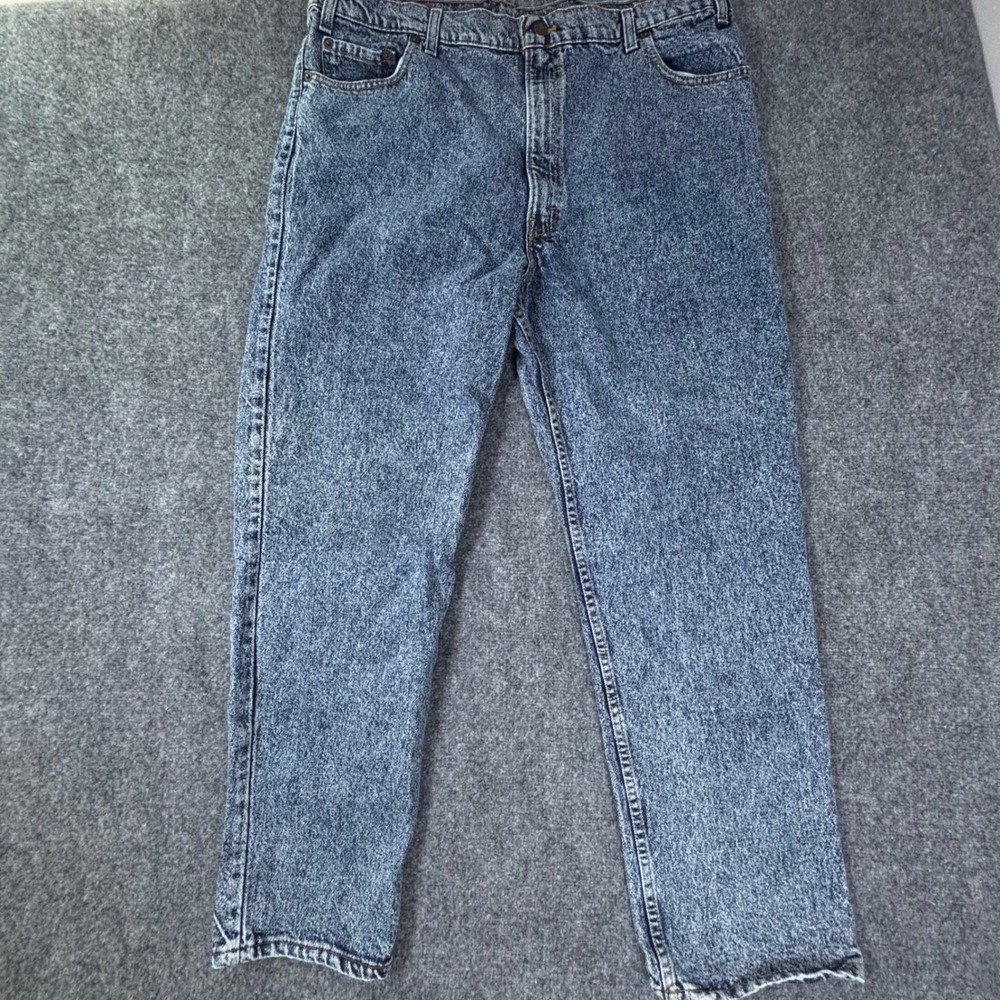 Levi's 540 Relaxed Fit Acid Wash Blue Denim Jeans Mens 40x30 Vintage Style